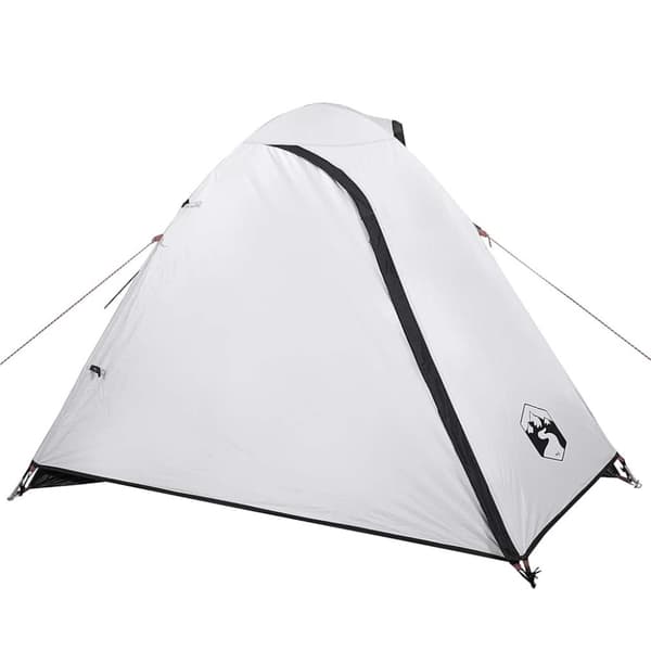 vidaXL Kuppeltelt for camping 2 personer hvit blendingsstoff vanntett