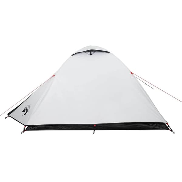 vidaXL Kuppeltelt for camping 2 personer hvit blendingsstoff vanntett