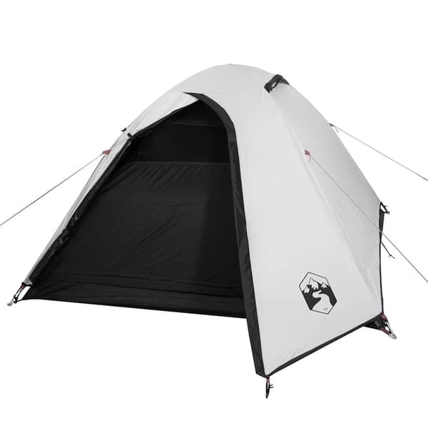 vidaXL 3-personers campingtelt vandtæt mørklægningsstof hvid