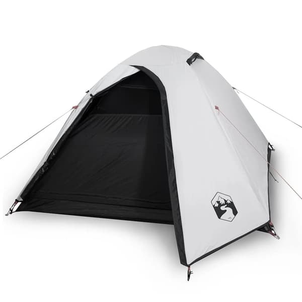 vidaXL 3-personers campingtelt vandtæt mørklægningsstof hvid
