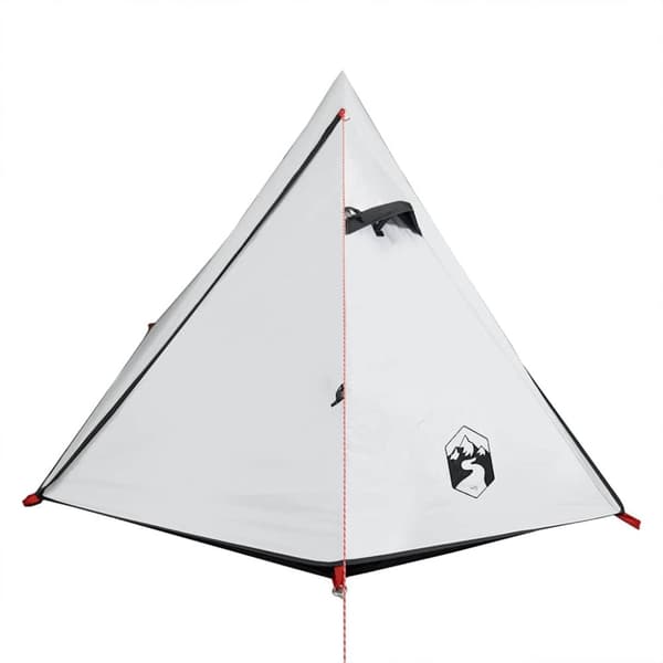 vidaXL Kuppeltelt for camping 2 personer hvit blendingsstoff vanntett