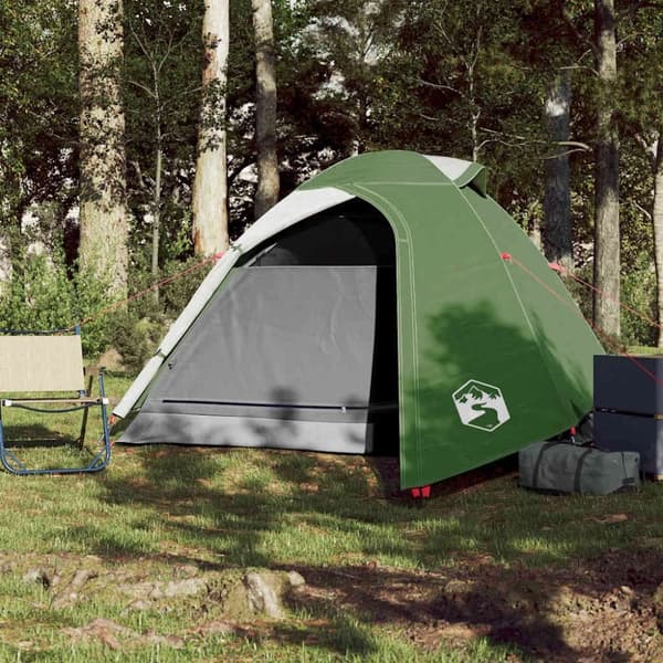 vidaXL Kuppeltelt for camping 3 personer grønn vanntett