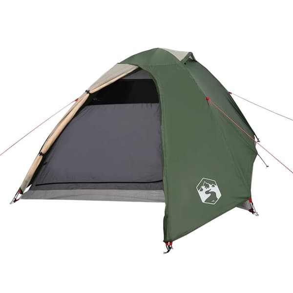 vidaXL Kuppeltelt for camping 3 personer grønn vanntett