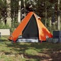 Miniatyrbillede 3 af 11: vidaXL 2-personers kuppeltelt vandtæt grå og orange