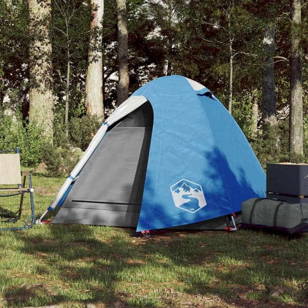 vidaXL Kuppeltelt for camping 1 person blå vanntett