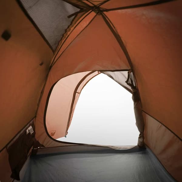 vidaXL 4-personers campingtelt vandtæt grå og orange