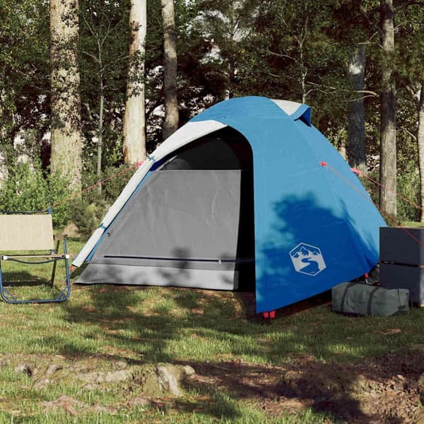 vidaXL Kuppeltelt for camping 3 personer blå vanntett