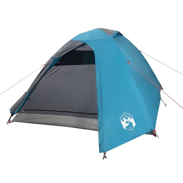 vidaXL Kuppeltelt for camping 3 personer blå vanntett