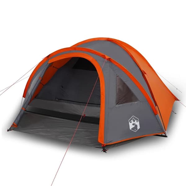 vidaXL Kuppeltelt for camping 4 personer oransje vanntett