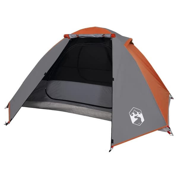 vidaXL Kuppeltelt for camping 2 personer oransje vanntett