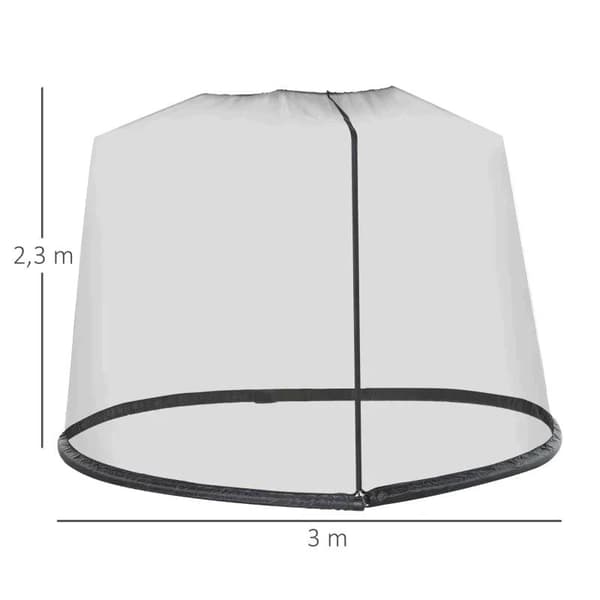 Rootz Mosquito Net - Table Mosquito Net - Parasol - Black