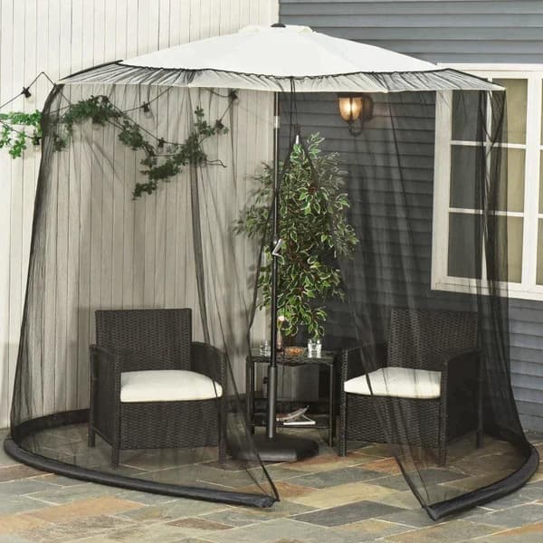 Rootz Mosquito Net - Table Mosquito Net - Parasol - Black