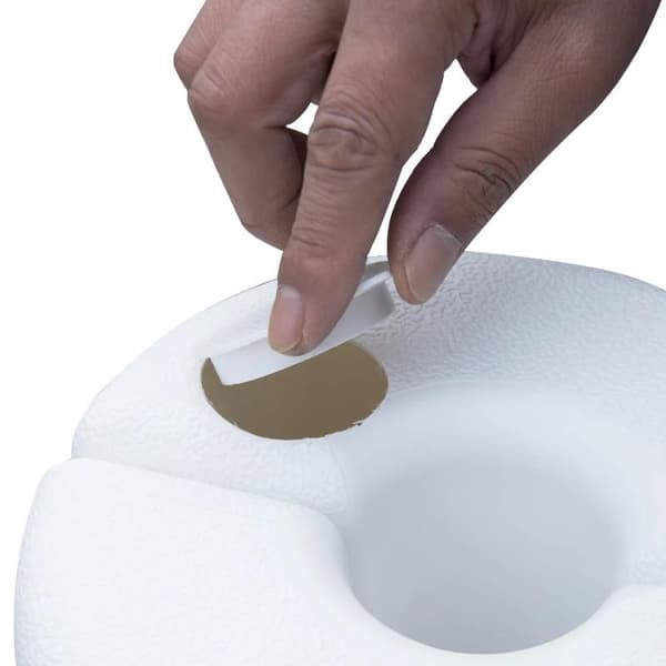 Rootz Gazebo Weights - Tent Weight Base - Plastic Anchor Weights - Water/sand - White - ∅24xH25cm