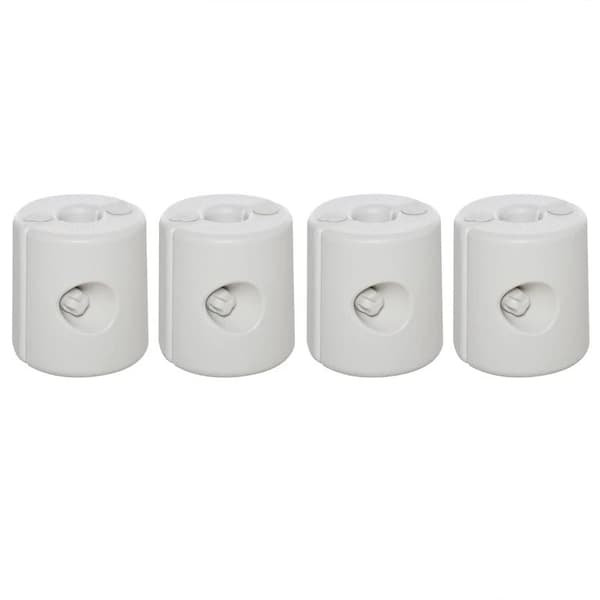 Rootz Gazebo Weights - Tent Weight Base - Plastic Anchor Weights - Water/sand - White - ∅24xH25cm
