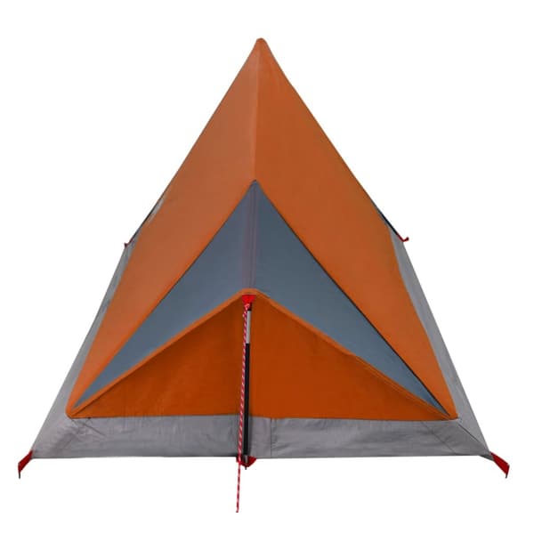 2-personers campingtelt vandtæt grå og orange