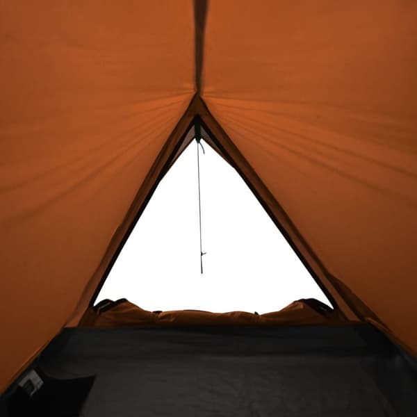 2-personers campingtelt vandtæt grå og orange