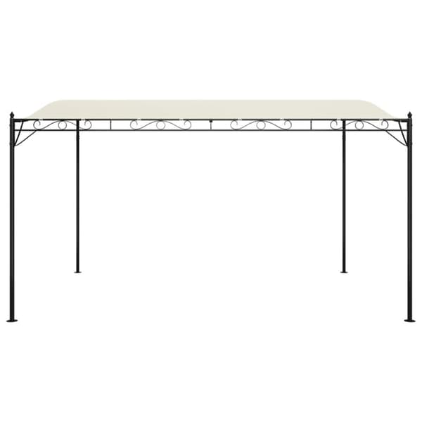 baldakin 4x3 m 180 g/m² stof og stål cremefarvet
