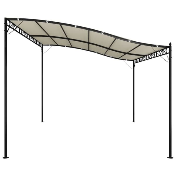 Paviljong gräddvit 4x3 m 180 g/m² tyg och stål