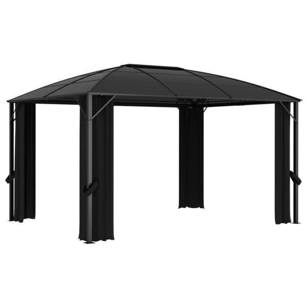 Paviljong med draperi 400x300x265 cm antracit