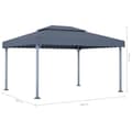 Miniatyrbild 5 av 5: Paviljong 400x300 cm antracit aluminium