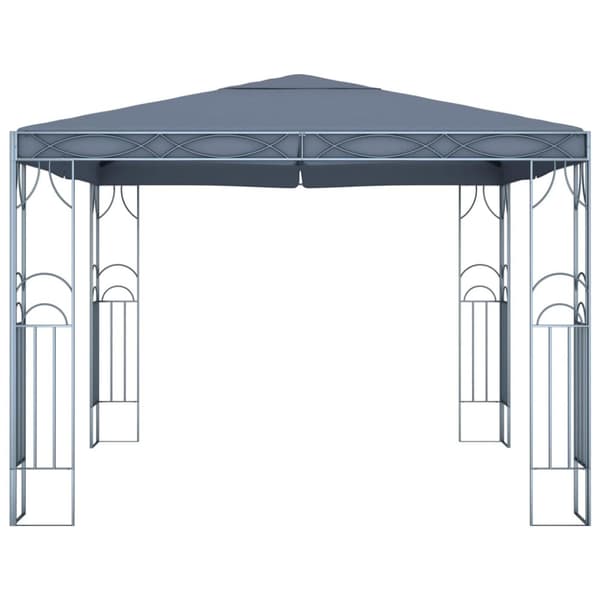 Paviljong med ljusslinga LED 300x300 cm antracit
