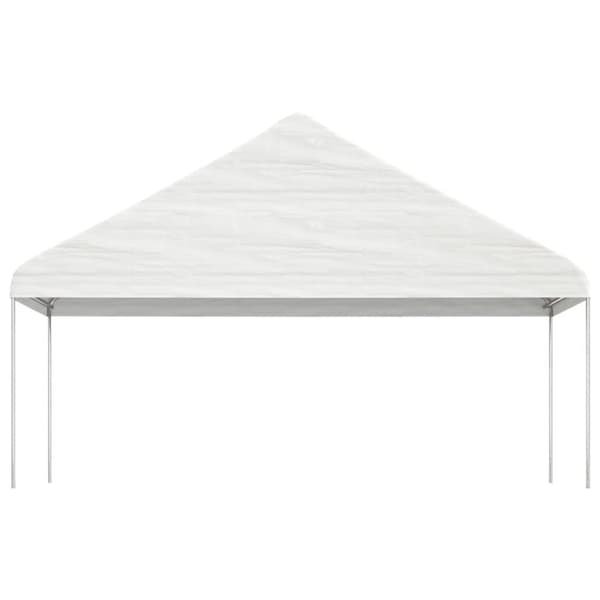 Paviljong med tak vit 13,38x5,88x3,75 m polyeten