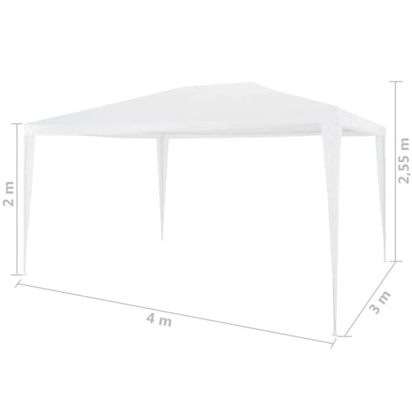 festtelt 3x4 m hvid
