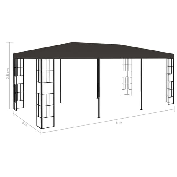 Paviljong 3x6 m antracit