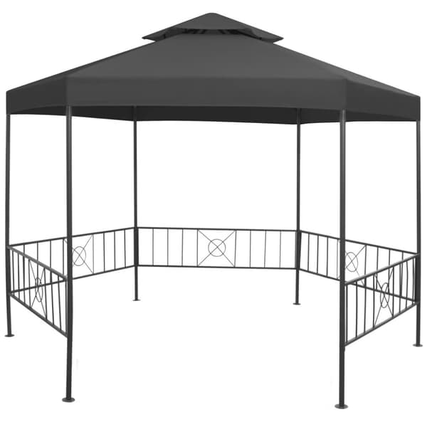 Paviljonki teräs 323x275x265 cm antrasiitti