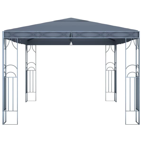 Paviljong med ljusslinga LED 400x300 cm antracit