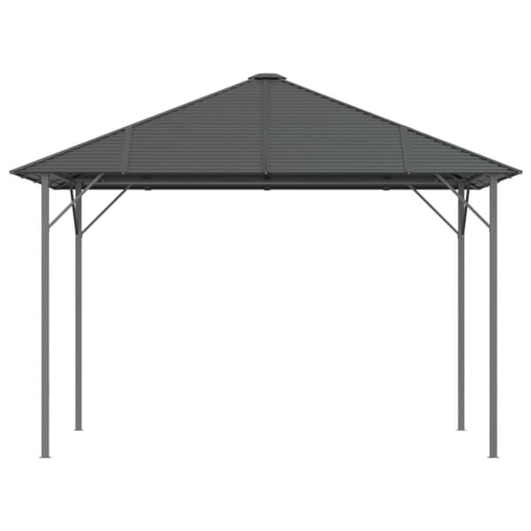 pavillon med tag 3x3 m antracitgrå