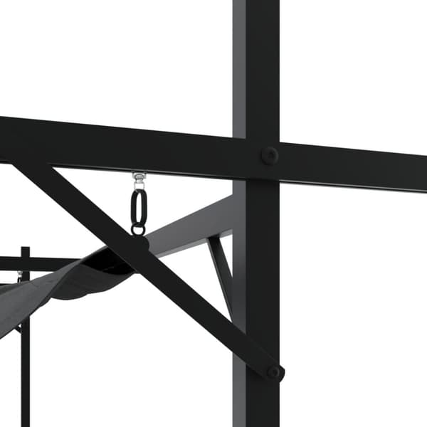 Pergola med infällbart tak antracit 295x292x230 cm