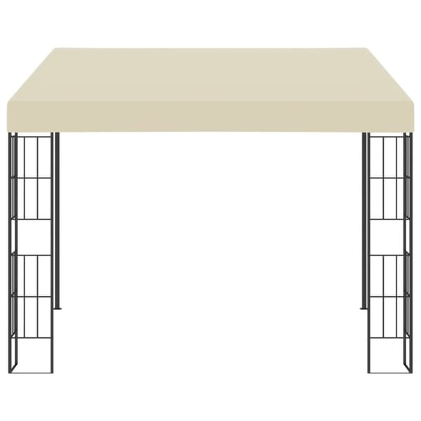 vægmonteret pavillon 3x3 m stof cremefarvet