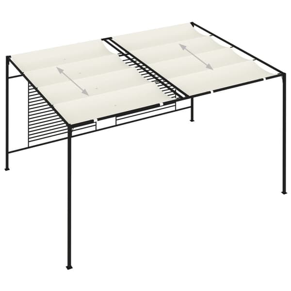 Huvimaja sisäänvedettävä katto 3x4x2,3 m kerma 180 g/m²