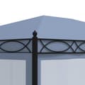 Miniatyrbillede 5 af 6: pavillon med netskærme 3x4 m stål antracitgrå