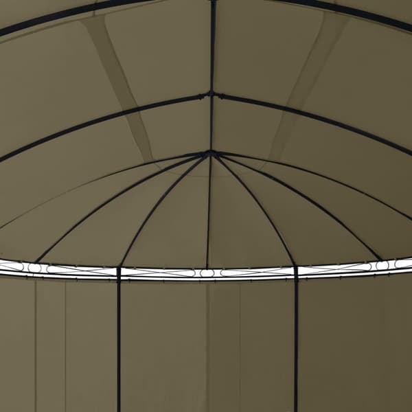 Paviljong med draperier 520x349x255 cm taupe 180 g/m²