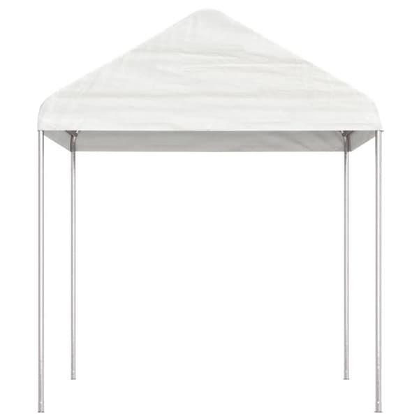 pavillon med tag 4,46x2,28x2,69 m polyethylen hvid