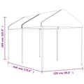 Miniatyrbillede 5 af 6: pavillon med tag 4,46x2,28x2,69 m polyethylen hvid