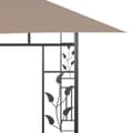 Miniatyrbillede 8 af 10: pavillon med myggenet + LED-lyskæder 4x3x2,73 m gråbrun