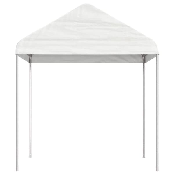 Paviljong med tak vit 20,07x2,28x2,69 m polyeten