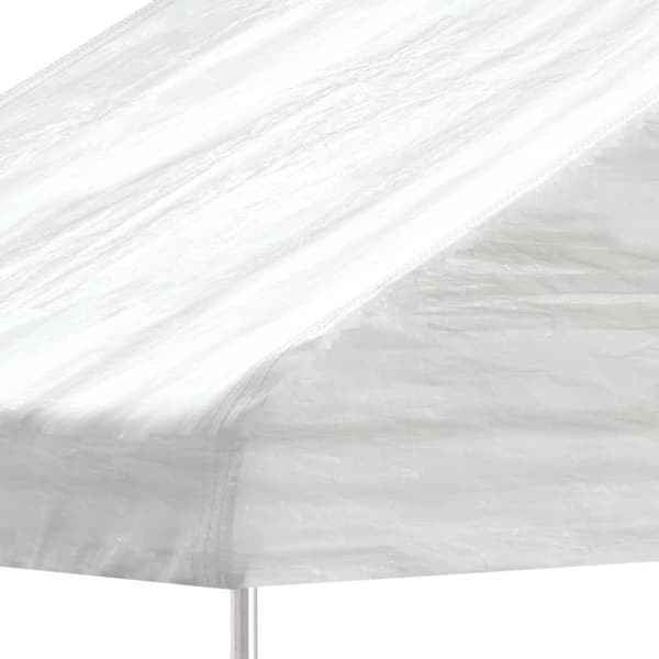 Paviljong med tak vit 20,07x2,28x2,69 m polyeten