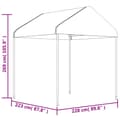 Miniatyrbild 6 av 6: Paviljong med tak vit 20,07x2,28x2,69 m polyeten