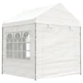 Miniatyrbillede 3 af 8: pavillon med tag 20,07x2,28x2,69 m polyethylen hvid