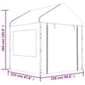 Miniatyrbillede 8 af 8: pavillon med tag 20,07x2,28x2,69 m polyethylen hvid