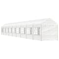 Miniatyrbillede 1 af 8: pavillon med tag 20,07x2,28x2,69 m polyethylen hvid