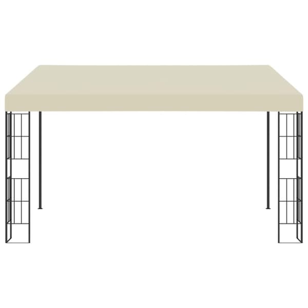 vægmonteret pavillon 3x4 m stof cremefarvet