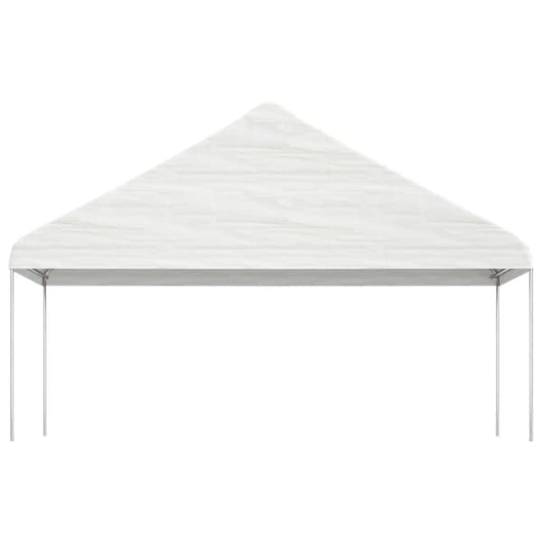pavillon med tag 20,07x5,88x3,75 m polyethylen hvid