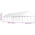 Miniatyrbillede 5 af 6: pavillon med tag 20,07x5,88x3,75 m polyethylen hvid
