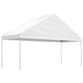 Miniatyrbillede 2 af 6: pavillon med tag 20,07x5,88x3,75 m polyethylen hvid