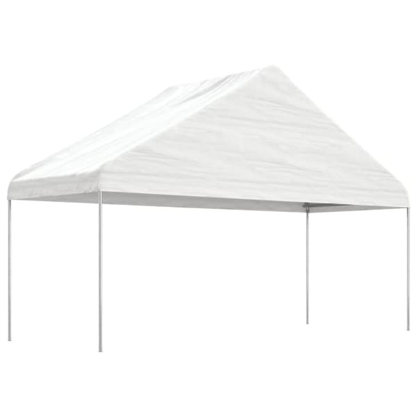 pavillon med tag 20,07x5,88x3,75 m polyethylen hvid